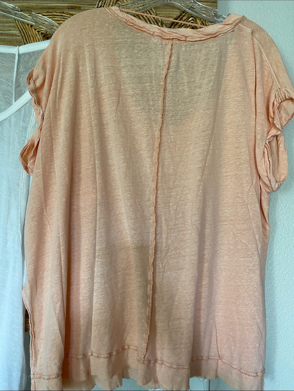 BUNDLE 3 Free People FP Oversized Short Sleeve Soft Tee Shirt Tops Peach S/M - Picture 8 of 16